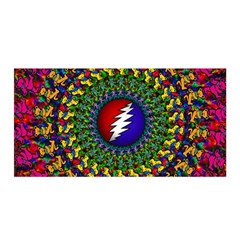 Grateful Dead Satin Wrap 35  X 70  by Jancukart