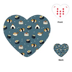Sushi Pattern Playing Cards Single Design (heart) by Jancukart