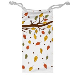 Autumn Isolated Blade Branch Jewelry Bag by Amaryn4rt