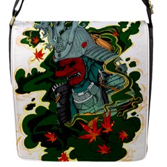 Armor Japan Maple Leaves Samurai Flap Closure Messenger Bag (s) by Amaryn4rt