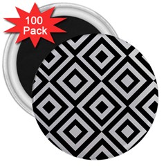 Background Pattern Geometric 3  Magnets (100 Pack) by Amaryn4rt