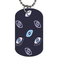 Eyes Evil Eye Blue Pattern Dog Tag (two Sides) by artworkshop