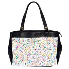 Flowery Floral Abstract Decorative Ornamental Oversize Office Handbag (2 Sides) by artworkshop