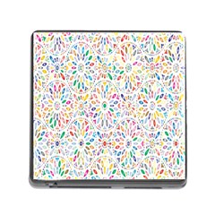 Flowery Floral Abstract Decorative Ornamental Memory Card Reader (square 5 Slot) by artworkshop