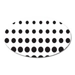 Halftone Pattern Dot Modern Retro Texture Circle Oval Magnet