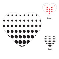 Halftone Pattern Dot Modern Retro Texture Circle Playing Cards Single Design (heart) by artworkshop