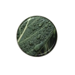Leaves Water Drops Green  Hat Clip Ball Marker by artworkshop