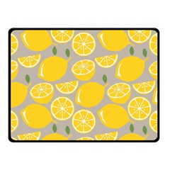 Lemon Wallpaper Double Sided Fleece Blanket (small)  by artworkshop