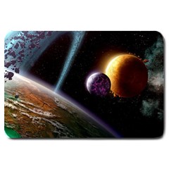 Planets In Space Large Doormat  by Sapixe