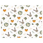 Rabbit, Lions And Nuts  Double Sided Flano Blanket (Medium)  60 x50  Blanket Front