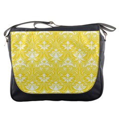 Yellow Lace Decorative Ornament - Pattern 14th And 15th Century - Italy Vintage  Messenger Bag by ConteMonfrey