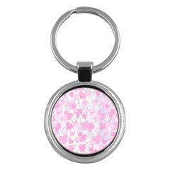 Valentine-background-hearts-bokeh Key Chain (round) by Zezheshop