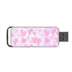 Valentine-background-hearts-bokeh Portable Usb Flash (two Sides) by Zezheshop