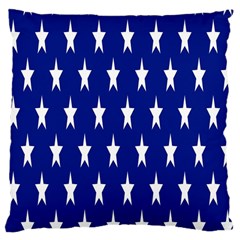 Banner-star Blue Large Cushion Case (two Sides) by nateshop