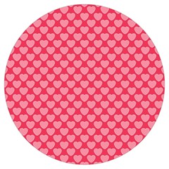 Valentine Lobe Hearts Background Seamless Tile Round Trivet by Wegoenart