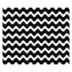 Illustration Black White Wave Pattern Wavy Halftone Double Sided Flano Blanket (small)  by Wegoenart