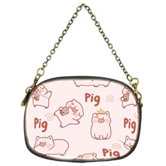 Pig Cartoon Background Pattern Chain Purse (two Sides) by Sudhe