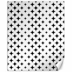 Pattern-whit Star Black Canvas 16  X 20  by nateshop