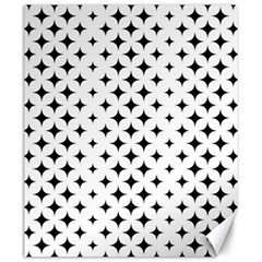 Pattern-whit Star Black Canvas 20  X 24  by nateshop