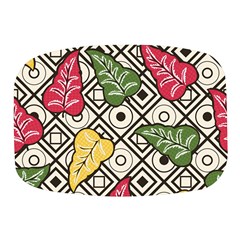 Vectoe Leaves Foliage Batik Seamless Pattern Mini Square Pill Box by Wegoenart