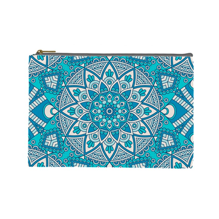 Mandala Blue Cosmetic Bag (Large)