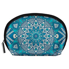 Mandala Blue Accessory Pouch (large) by zappwaits