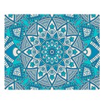 Mandala Blue Double Sided Flano Blanket (Large)  80 x60  Blanket Front