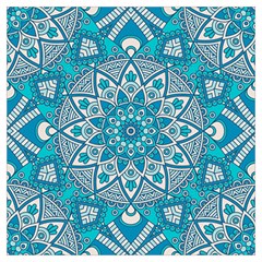 Mandala Blue Lightweight Scarf  by zappwaits