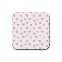 Small Cute Hearts Rubber Coaster (square) by ConteMonfrey