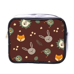 Rabbits, Owls And Cute Little Porcupines  Mini Toiletries Bag (one Side) by ConteMonfrey