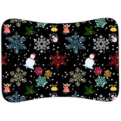 Illustration Xmas Christmas Thanks Giving Pattern Velour Seat Head Rest Cushion by danenraven