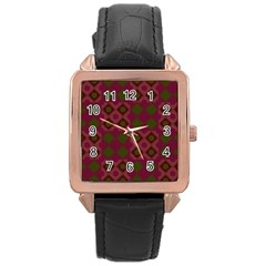 Illustration Background Abstract Pattern Texture Design Rose Gold Leather Watch  by danenraven