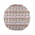 Christmas Holiday Xmas Winter Standard 15  Premium Flano Round Cushions Back