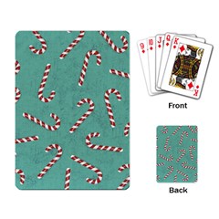 Christmas Candy Cane Background Playing Cards Single Design (rectangle) by danenraven
