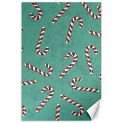 Christmas Candy Cane Background Canvas 24  X 36  by danenraven