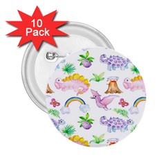 Dinosaurs Are Our Friends  2 25  Buttons (10 Pack)  by ConteMonfrey