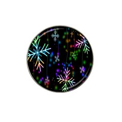 Snowflakes Lights Hat Clip Ball Marker (4 Pack) by artworkshop