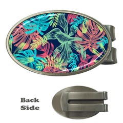 Sheets Tropical Picture Plant Pattern Money Clips (oval) 