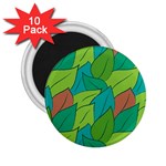 Leaves Pattern Autumn Background 2.25  Magnets (10 pack) 