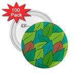 Leaves Pattern Autumn Background 2.25  Buttons (100 pack) 