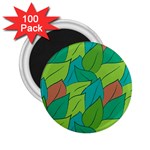 Leaves Pattern Autumn Background 2.25  Magnets (100 pack) 