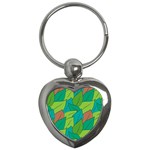 Leaves Pattern Autumn Background Key Chain (Heart)