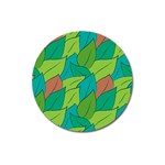 Leaves Pattern Autumn Background Magnet 3  (Round)