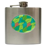 Leaves Pattern Autumn Background Hip Flask (6 oz)