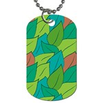 Leaves Pattern Autumn Background Dog Tag (Two Sides)