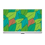 Leaves Pattern Autumn Background Business Card Holder