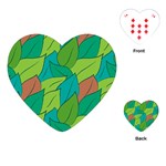 Leaves Pattern Autumn Background Playing Cards Single Design (Heart)