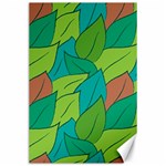 Leaves Pattern Autumn Background Canvas 24  x 36 