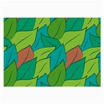 Leaves Pattern Autumn Background Large Glasses Cloth (2 Sides)