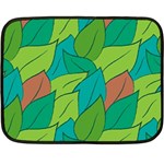 Leaves Pattern Autumn Background Fleece Blanket (Mini)